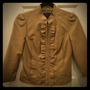 Faux tan leather jacket