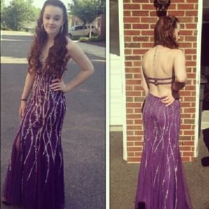 Purple camille prom dress