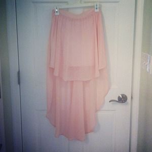 Nasty gal pale pink high-low skirt