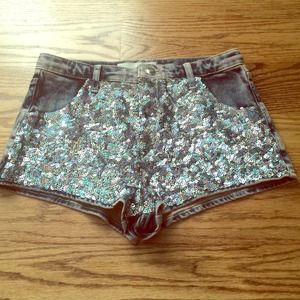 TOPSHOP Sequin Shorts