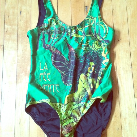 BUNDLED Absinthe backless swimsuit Sz L
