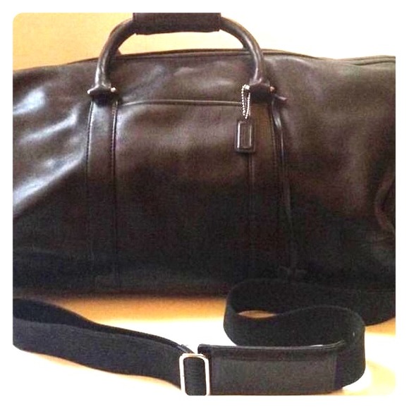 coach large leather duffle bag