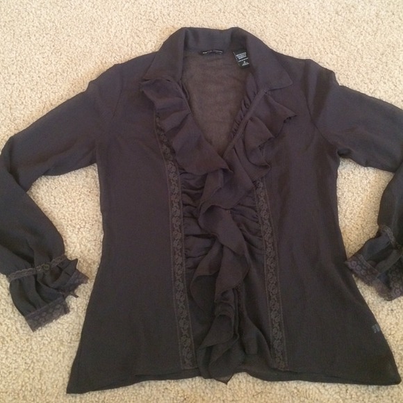 Brown Sheer Blouse