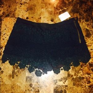 Sexy Black Lace/Crochet Short-Shorts