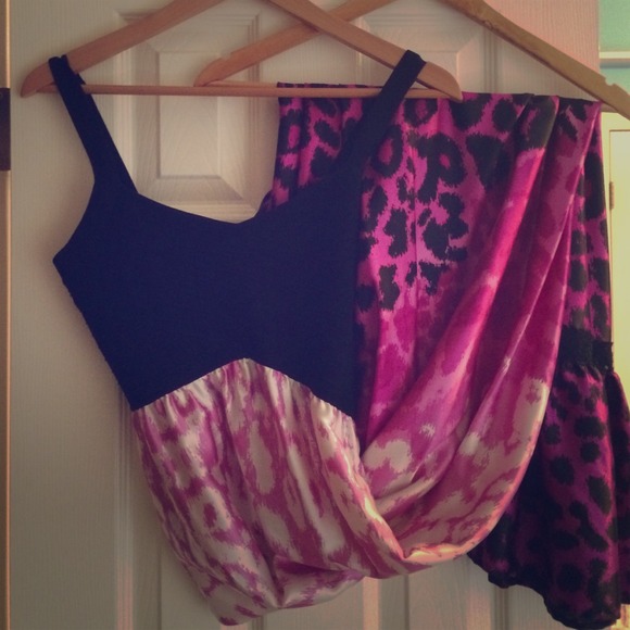 Worn once. Floor length dress.