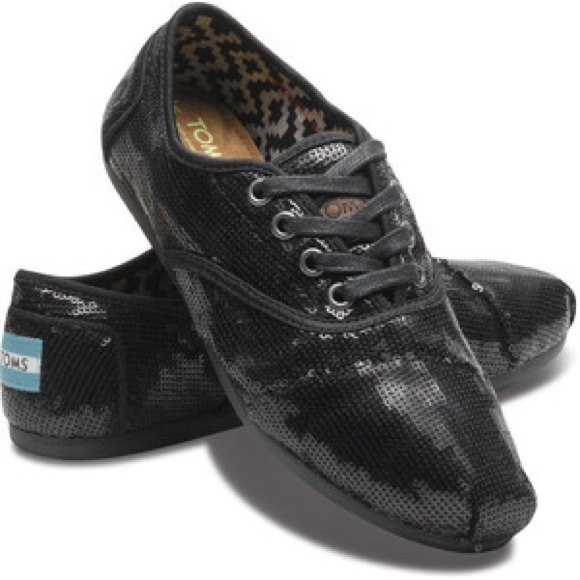 Toms black sequins