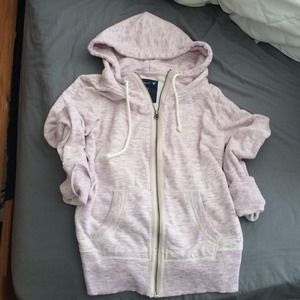 American Eagle Purple Marled Zip Up Hoodie