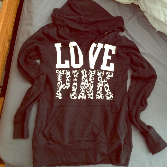 Victorias Secret Pink Vneck Pullover Hoodie