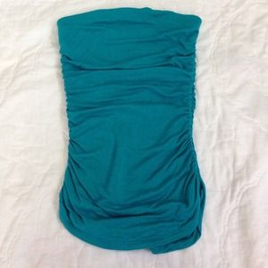 Strapless Arden B Top in Aqua