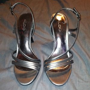 Silver ALDO heels