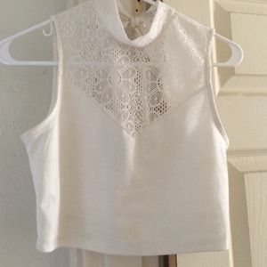 White crop top