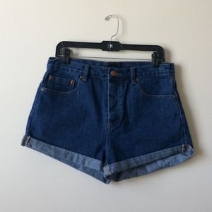 Denim dark shorts