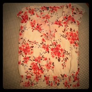 🚫Sold in bundle🚫Cherry blossom sheer top