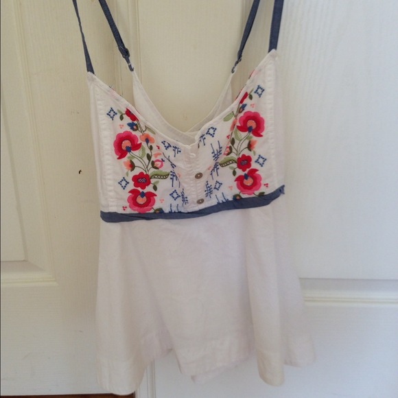 Abercrombie and Fitch Floral Cris Cross Tank Top