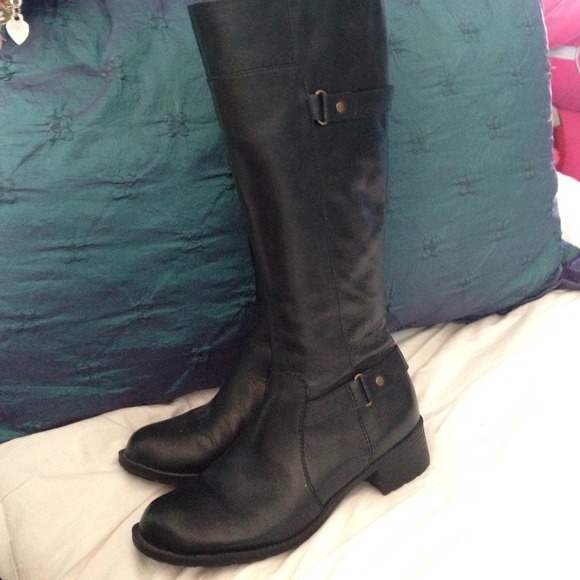 Black tall boots