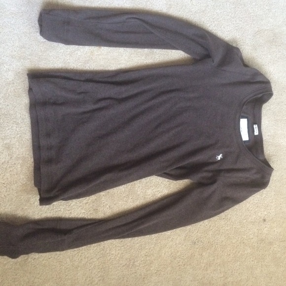 Abercrombie dark brown stretch long sleeve - Picture 2 of 3