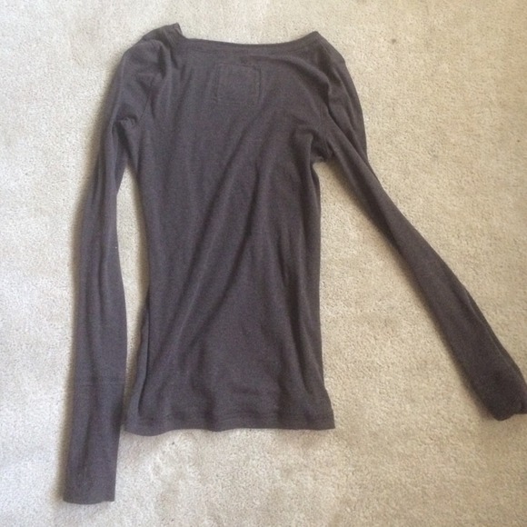 Abercrombie dark brown stretch long sleeve - Picture 3 of 3