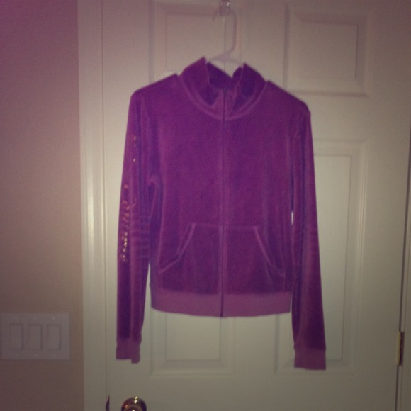 Purple collard juicy track jacket