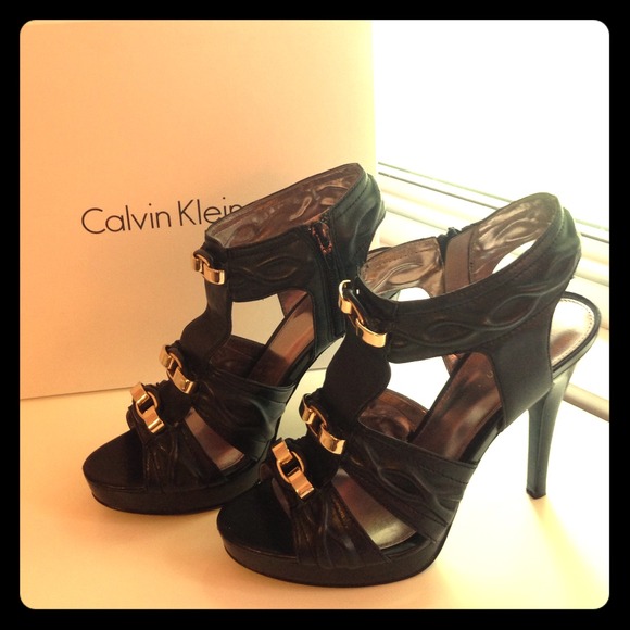 Calvin Klein "Kate Shiny G Nappa" heels