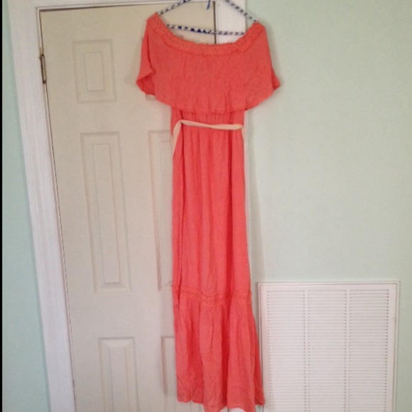 Peach maxi dress