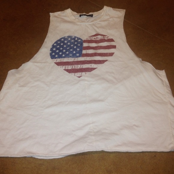 Brandy Melville American Flag Tank