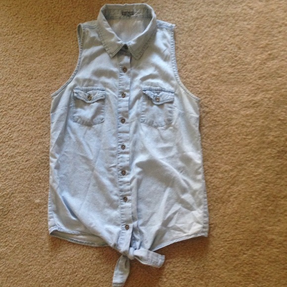 Charolette russe Button down denim looking shirt