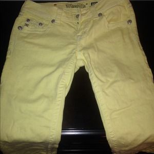 Yellow miss me capris