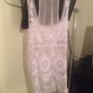 Light purple crochet tank