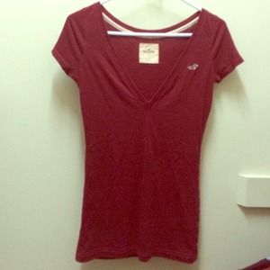 Deep red Hollister V Neck