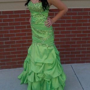 Prom dress green sequined