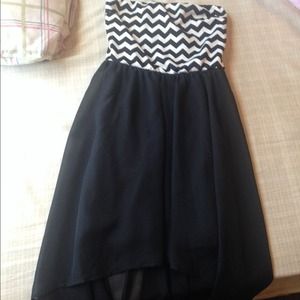 Chevron high to low dress.