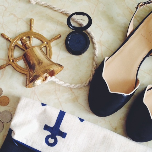 J. Crew Shoes - JCrew Ballet Slingbacks (Navy)