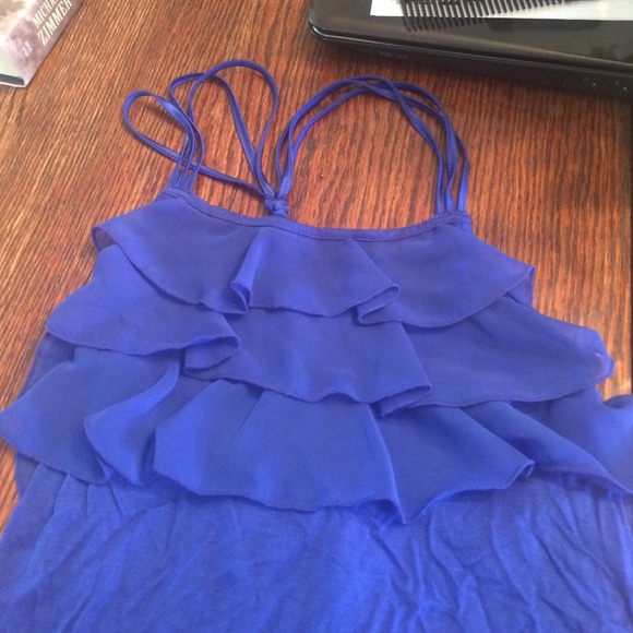 Dressy cobalt blue top