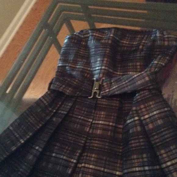 Zara Sun Dress Strapless Color Gray And Black