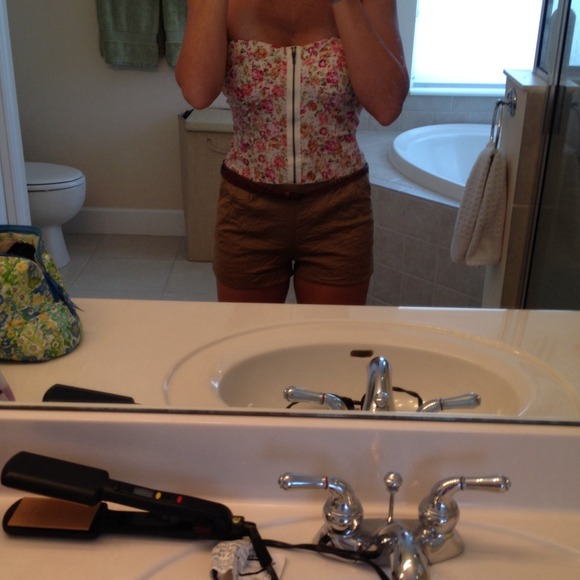 Floral romper with belt