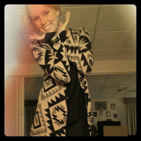 Aztec cardigan sweater