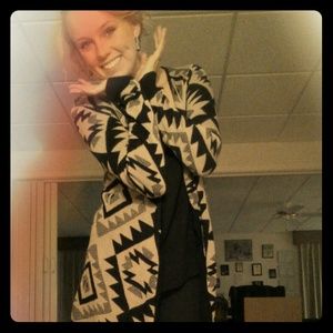 Aztec cardigan sweater