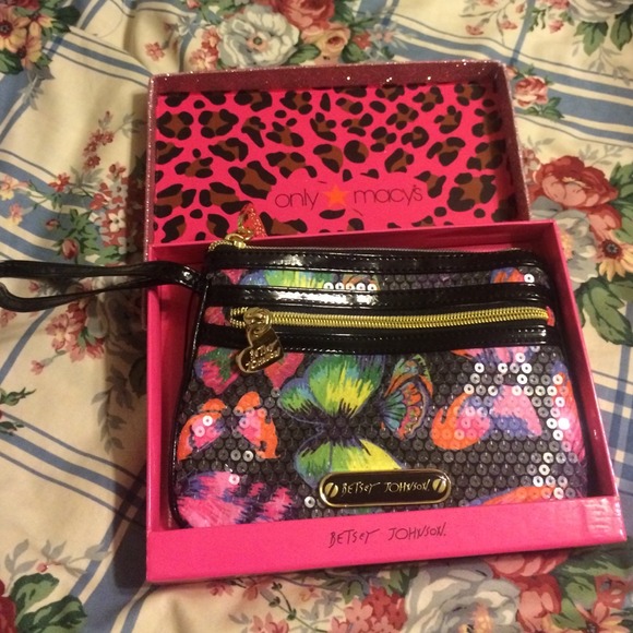 Betsey Johnson Handbags - Betsey Johson butterfly wristlet