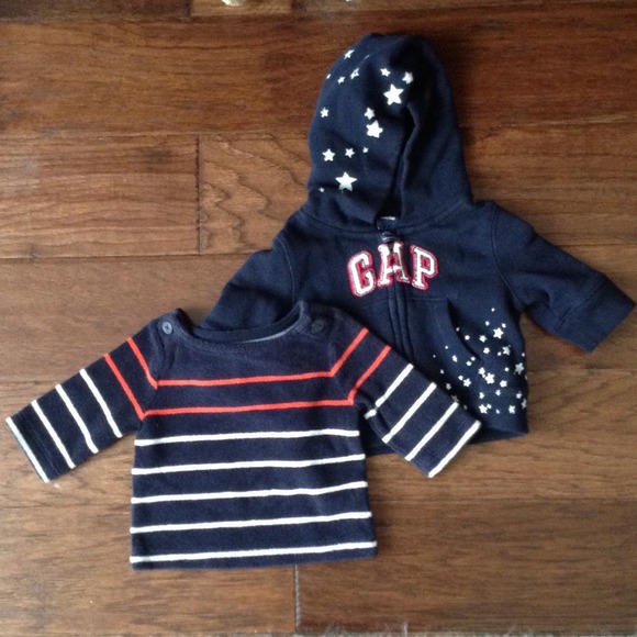 BNWOT Baby Gap hoodie and sweater bundle 0-3 mos