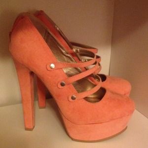 5inch Pink Suede Heels.