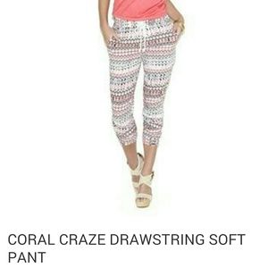 Coral Craze Drawstring pant