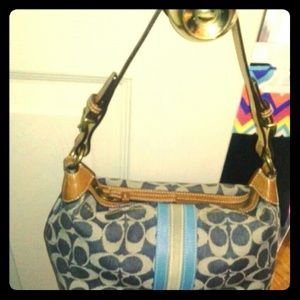 Coach small denim purse