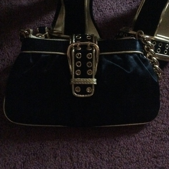 Nine West black and gold bag