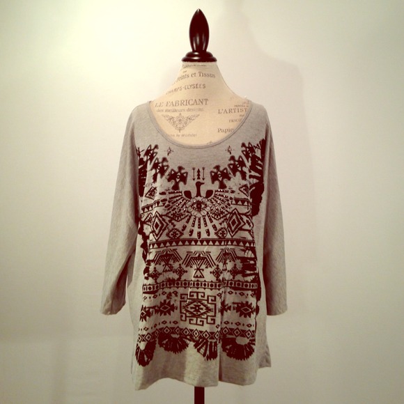 CarenSport Tops - All seeing eye Aztec tribal oversized pullover NWT