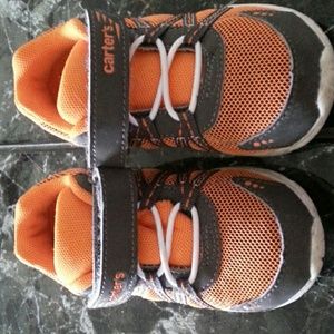 Orange and grey toddlers shoes
