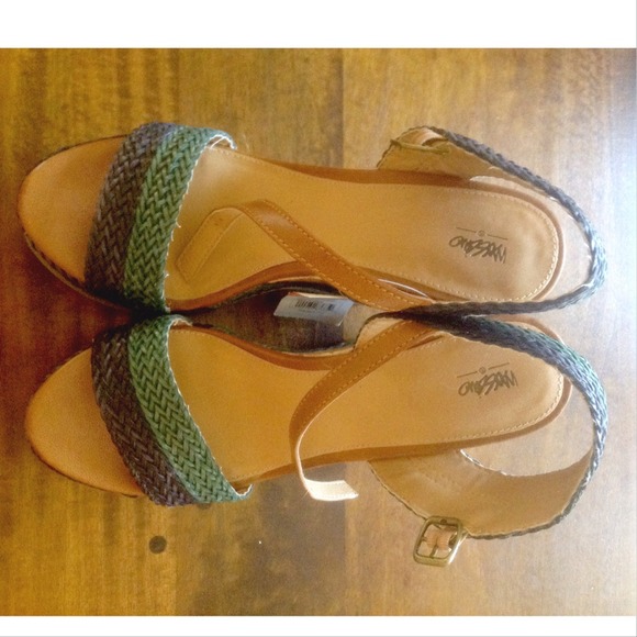 Woven + Cork Wedge Sandal