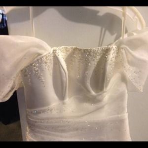 Wedding dress and tiara