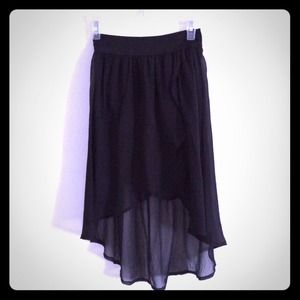 Black high low skirt