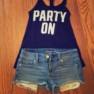 Size 00 American Eagle Star Pocket Cutoff Shorts