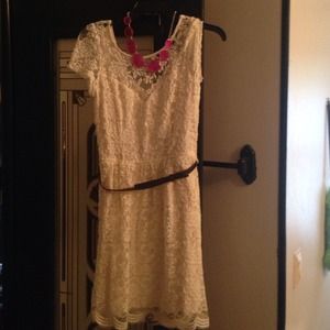 Cream Lacey dress